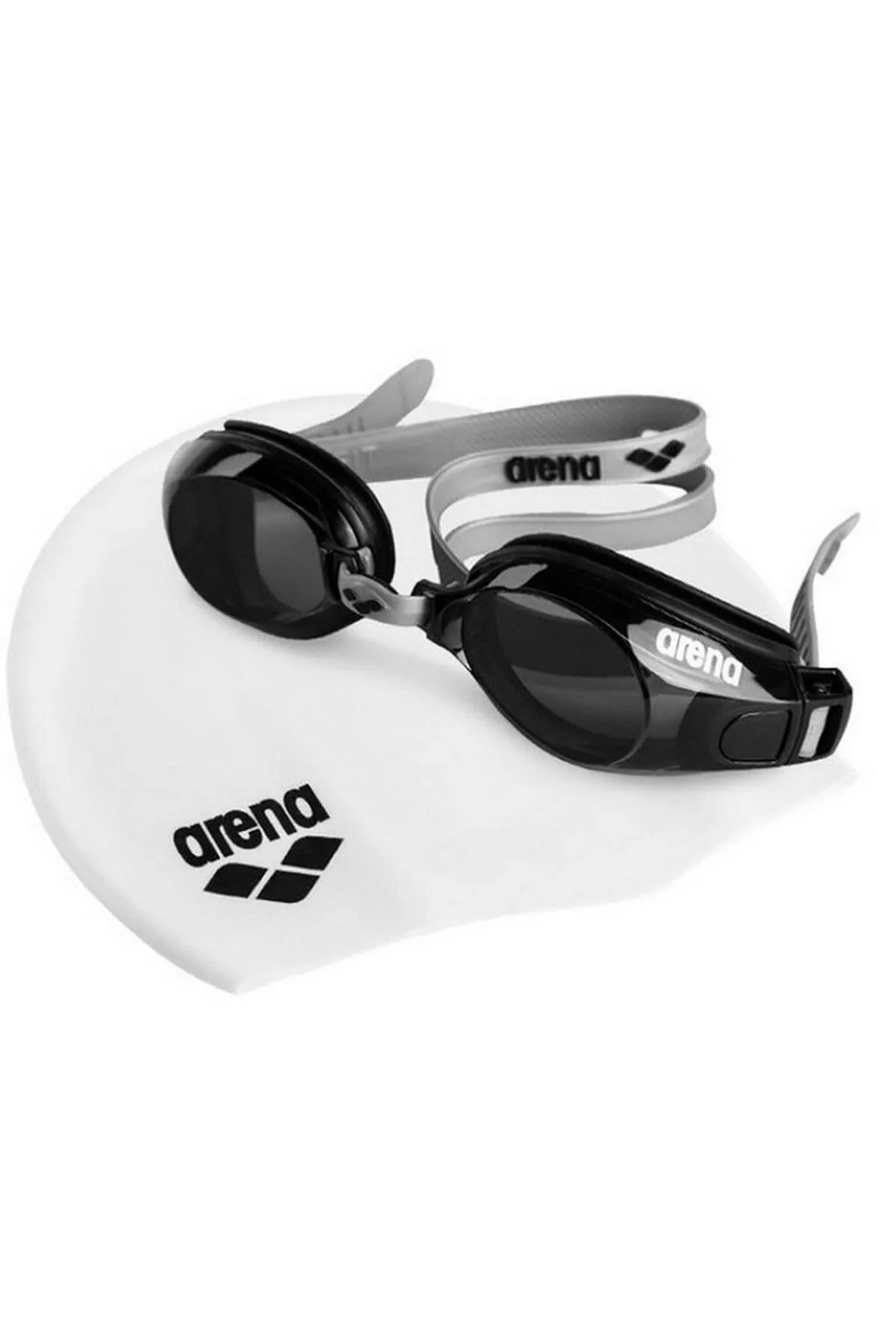 Pool Set Unisex Gri Yüzücü Bone & Gözlük Seti-AR9242255 — görsel 1