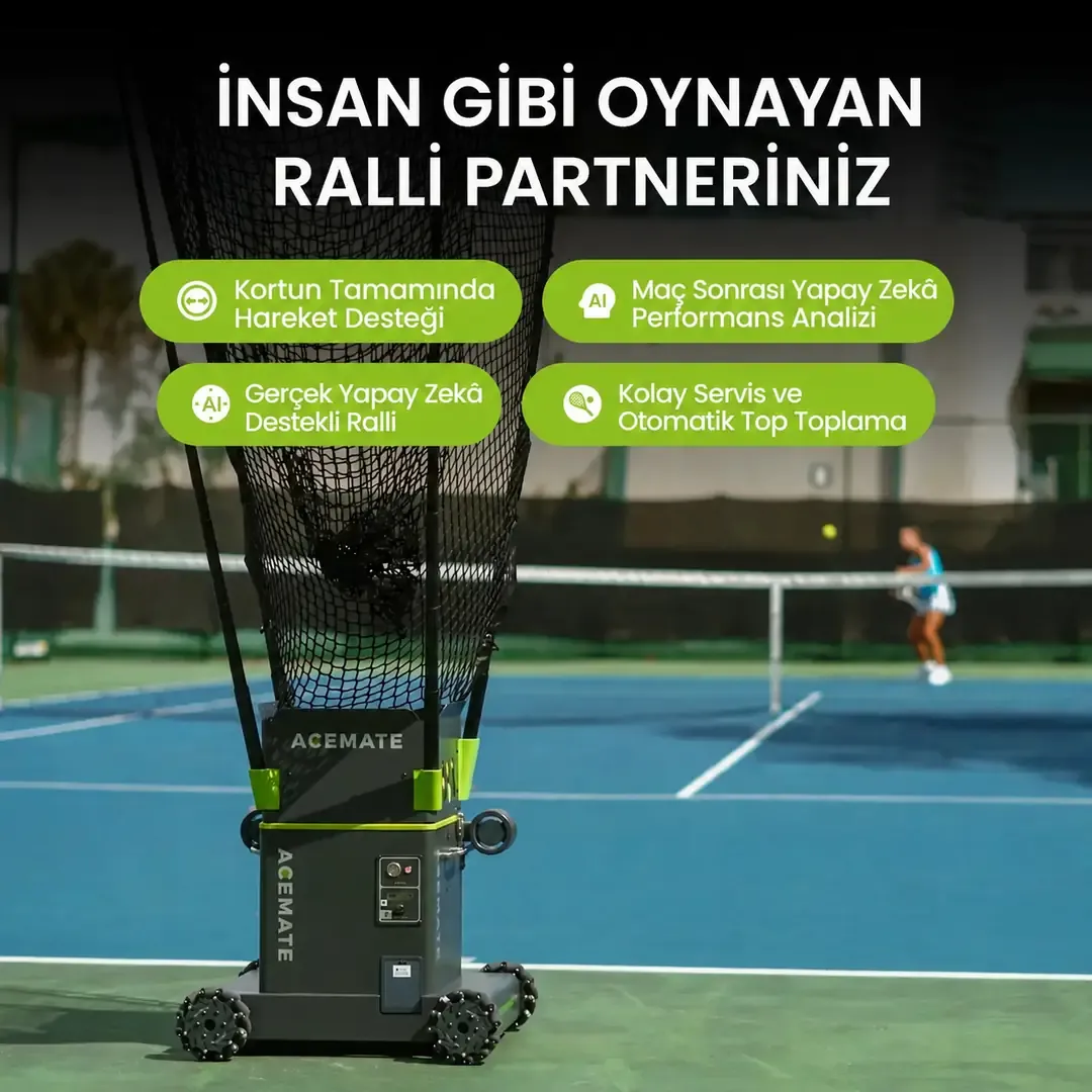 Acemate AI Destekli Tenis Antrenman Robotu — görsel 4