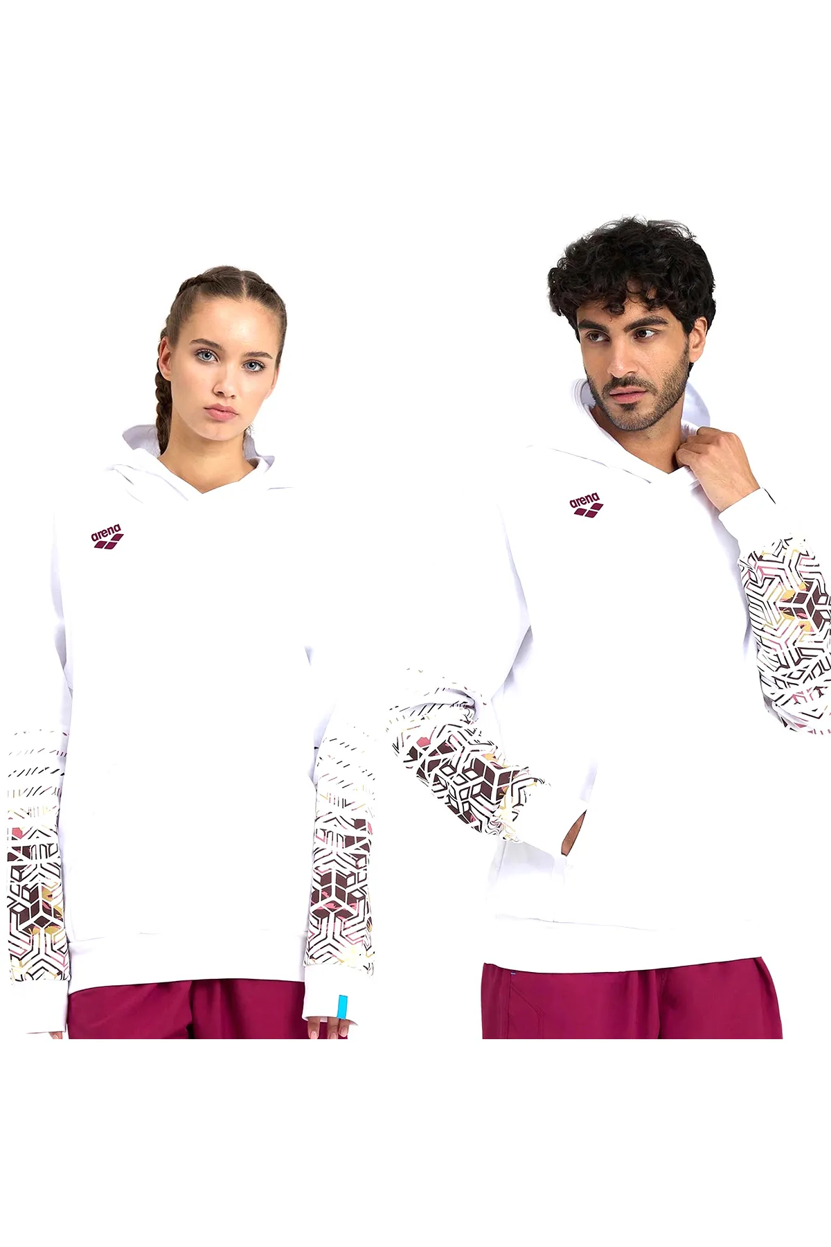 Hooded Sweat Logo Erkek Beyaz Günlük Stil Sweatshirt 005335103 — görsel 1
