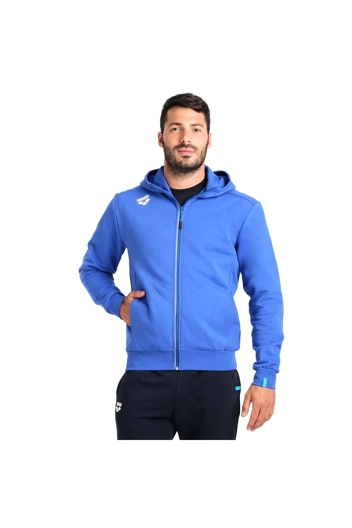 Team Hooded Panel Erkek Mavi Günlük Stil Ceket 004906800 — görsel 4
