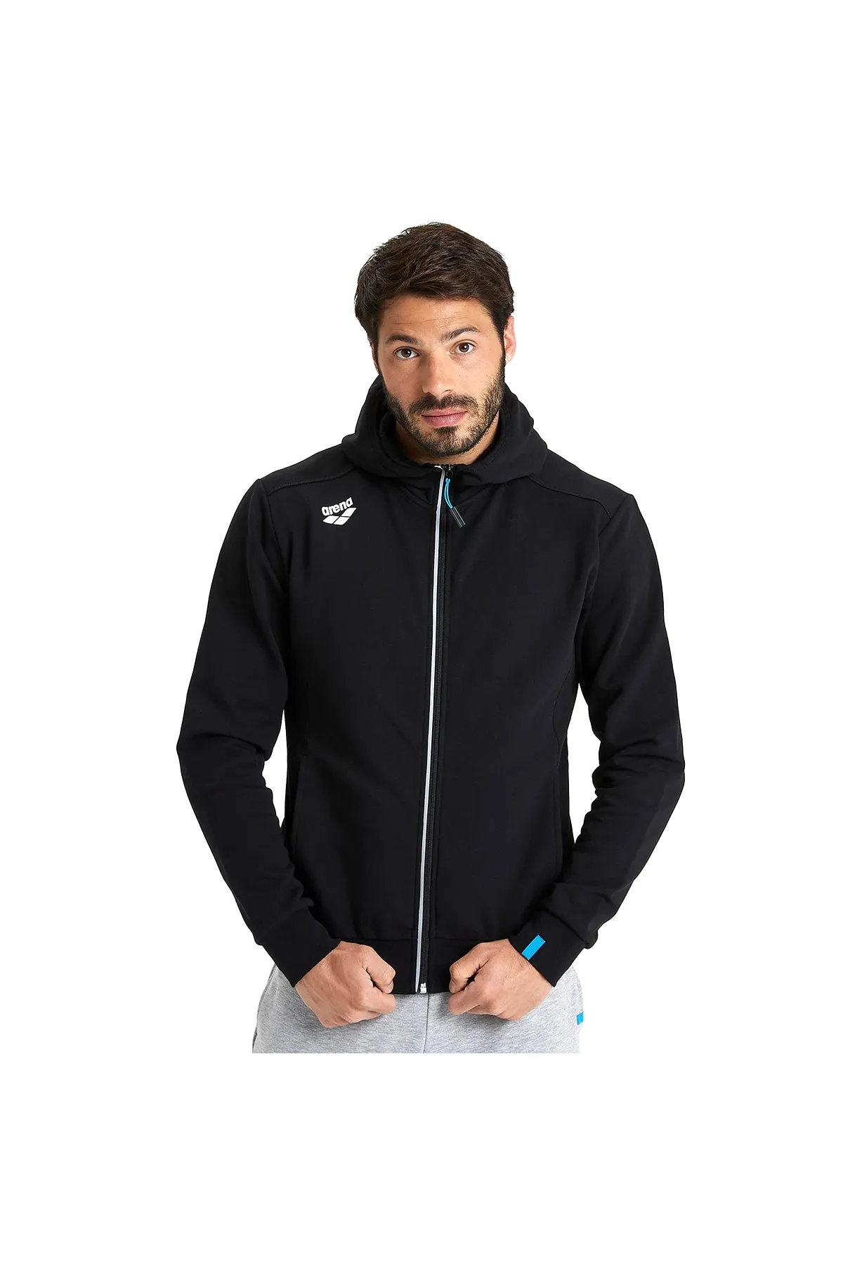 Team Hooded Panel Erkek Siyah Günlük Stil Ceket 004906500 — görsel 1