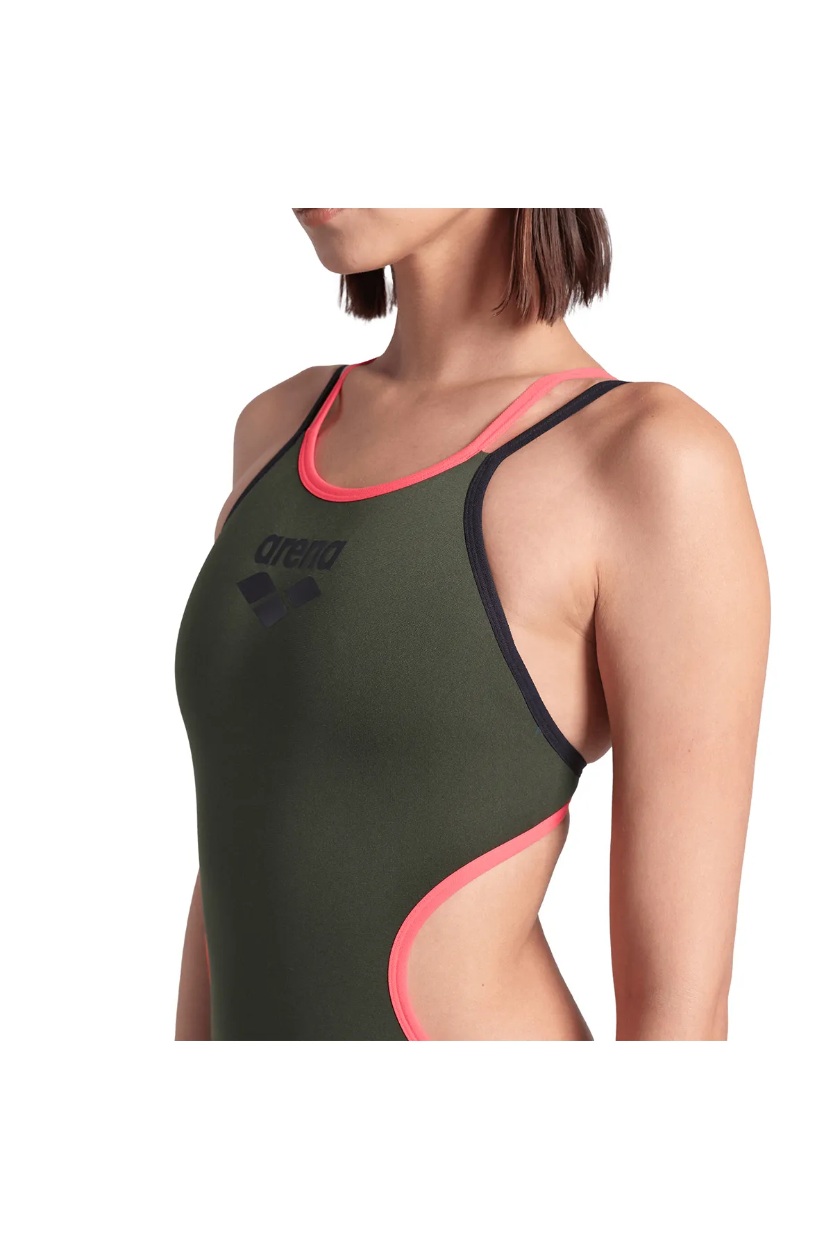 One Double Cross Back One Piece Kadın Yeşil Yüzücü Mayosu 004732355 — görsel 3