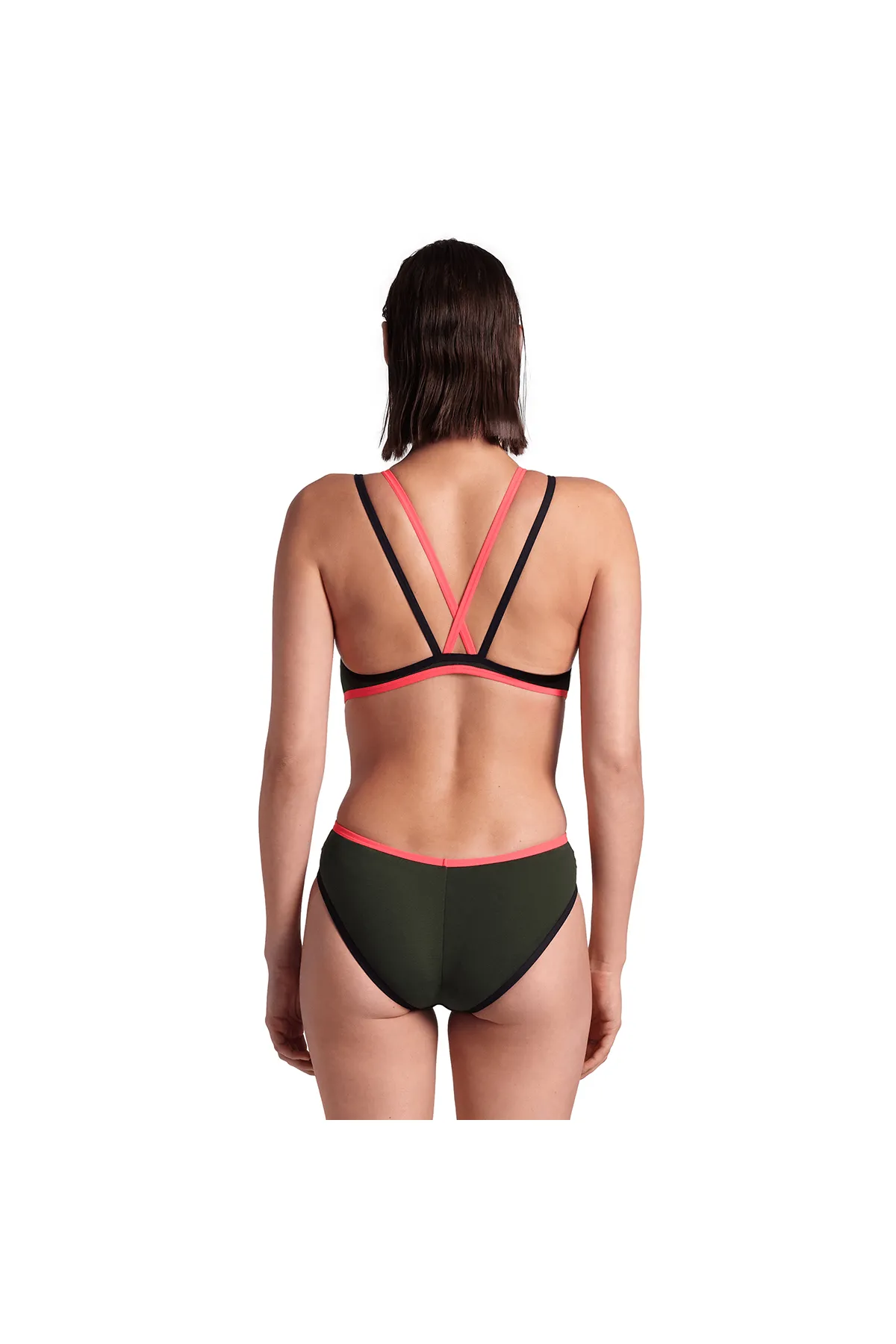 One Double Cross Back One Piece Kadın Yeşil Yüzücü Mayosu 004732355 — görsel 5