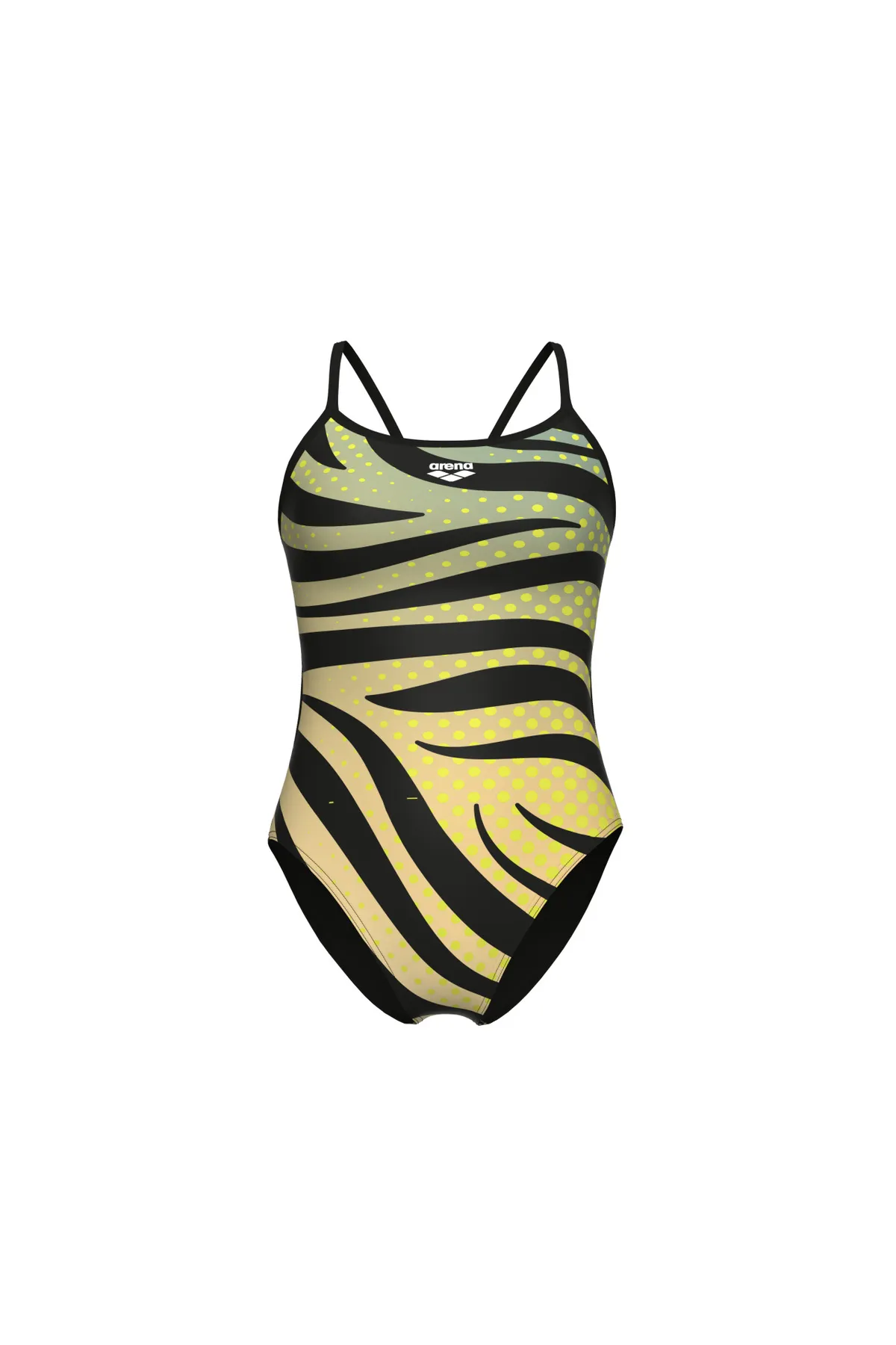 WOMEN'S ARENA MULTI STRIPES SWIMSUIT LACE BACK KADIN YÜZÜCÜ MAYOSU — görsel 1