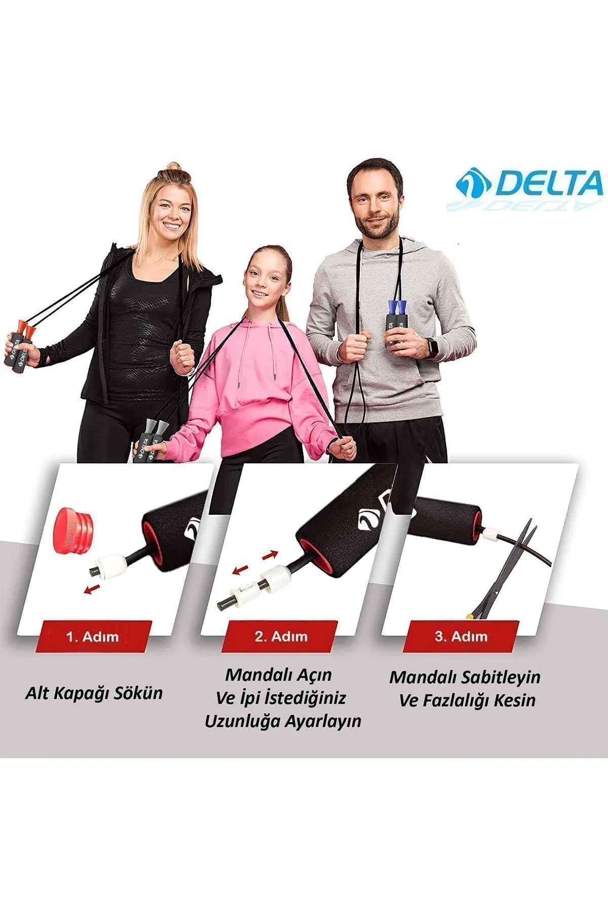 Deluxe Sünger Tutamaçlı Rulmanlı Ayarlanabilir Atlama İpi — görsel 9