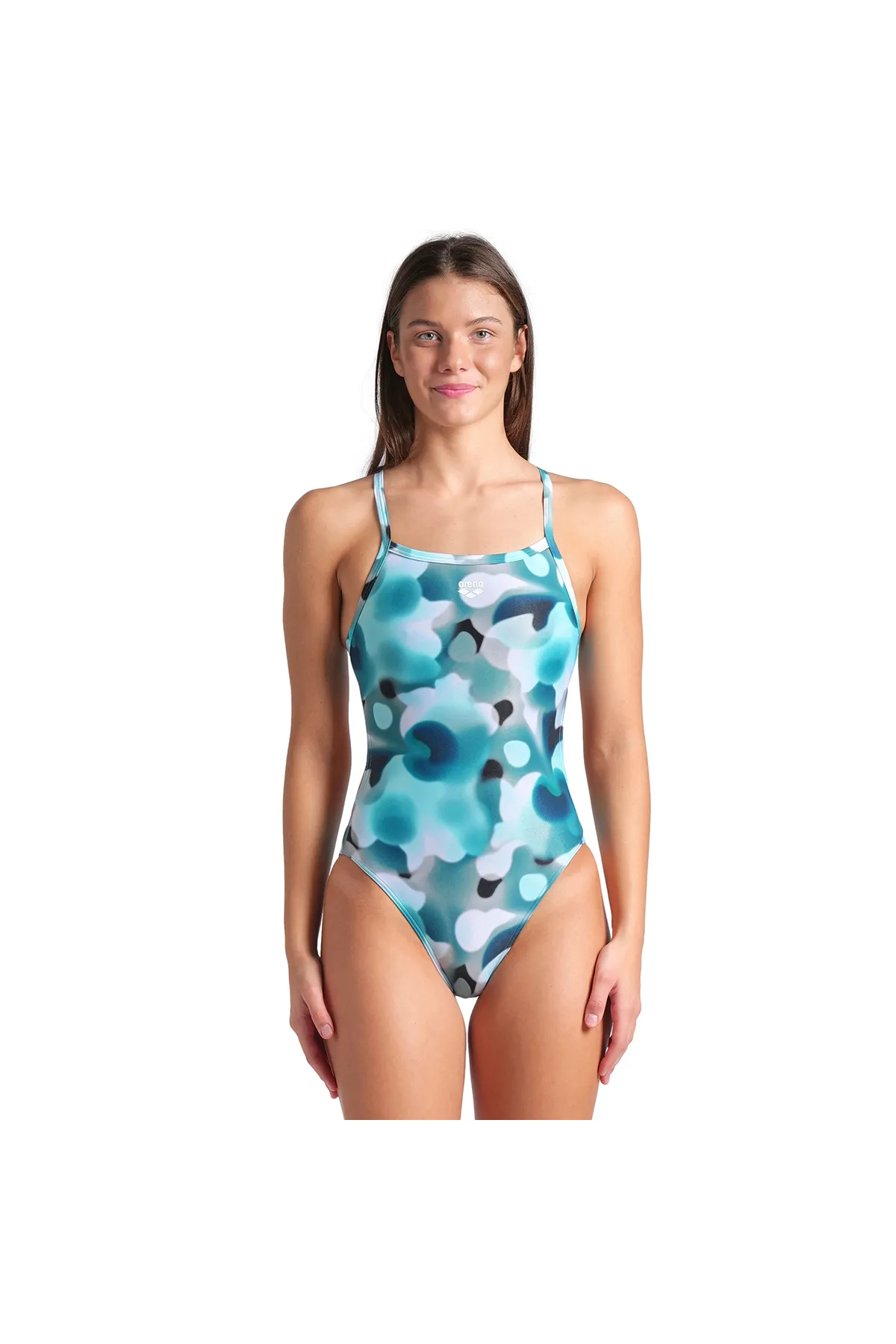 Camouflage Swimsuit Challenge Back Kadın Beyaz Yüzücü Mayosu 009065660 — görsel 1
